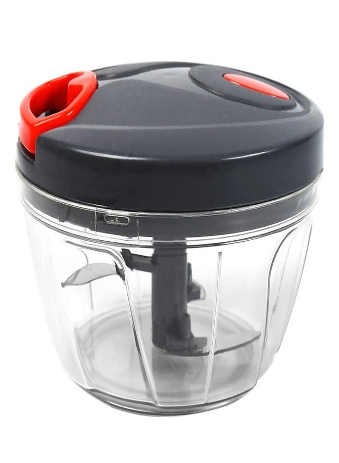 Oblivion Chopper for Kitchen | Vegetable Chopper & Cutter | Onion Chopper | Chopper for Kitchen Use | Hand Chopper for Kitchen | Cutter with 3 Blades for Chopping (Grey 450-ML) - Image 1